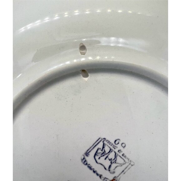 Vtg Nassos Rodos-Hellas Hand-Painted Ceramic Plate Deer Green Floral Greek 8.25" - Picture 7 of 7